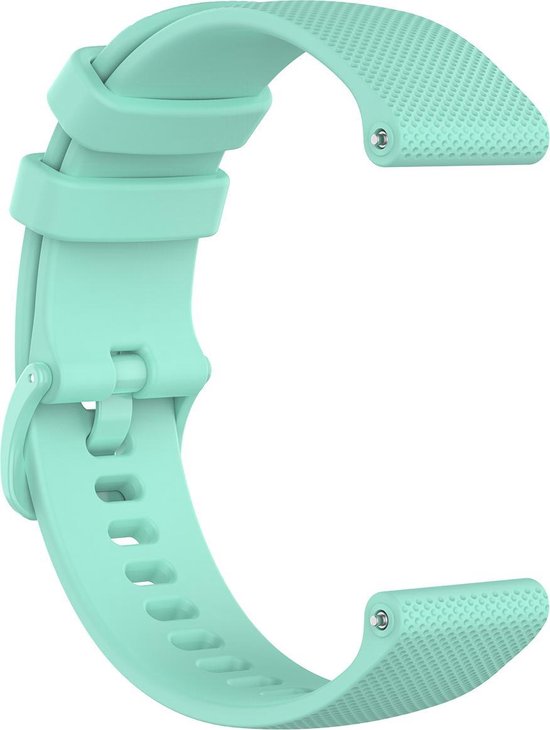 YONO Siliconen Sport Bandje 20mm - Horlogebandje geschikt voor Samsung Galaxy Watch 7 / 6 / 5 / Pro / 4 / 3 / Active 2 - Garmin Approach / Forerunner / Venu 2 Plus / SQ / Vivomove - Polar Ignite / Unite – Huawei - Turquoise