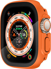YONO Screen Protector Bumper geschikt voor Apple Watch Ultra (49mm) - Full Cover Case - Hoesje - Oranje