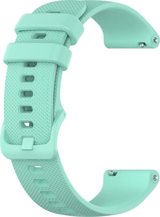 YONO Siliconen Sport Bandje 20mm - Horlogebandje geschikt voor Samsung Galaxy Watch 7 / 6 / 5 / Pro / 4 / 3 / Active 2 - Garmin Approach / Forerunner / Venu 2 Plus / SQ / Vivomove - Polar Ignite / Unite – Huawei - Turquoise