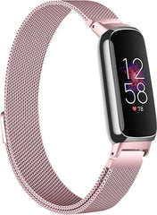 YONO Milanees Bandje geschikt voor Fitbit Inspire 3 - Stalen Milanese Band - Horlogeband / Polsband / Armband - Roze