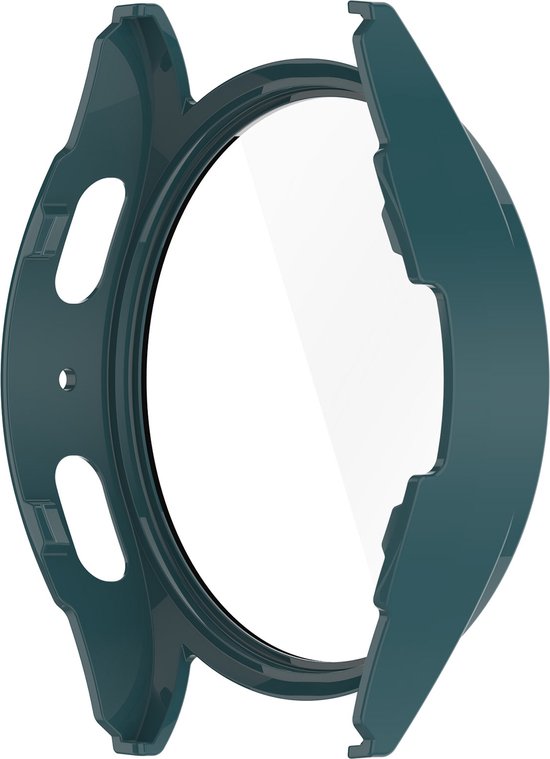 YONO Hoesje geschikt voor Samsung Galaxy Watch 7 - 40mm - Screenprotector Case - Glas - Groen