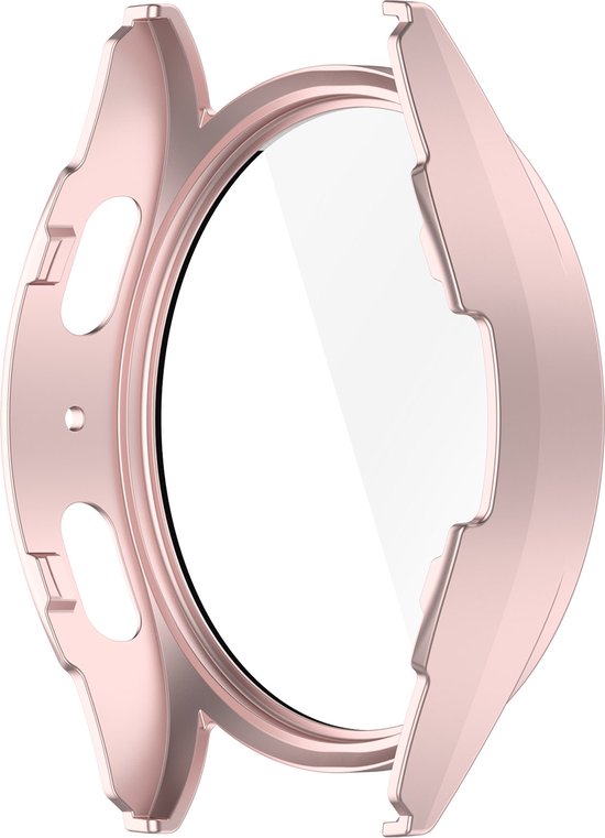 YONO Hoesje geschikt voor Samsung Galaxy Watch 7 - 44mm - Screenprotector Case - Glas - Roze