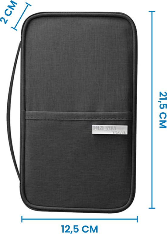 YONO Reis Portemonnee met Paspoort Houder - Documenten Organizer Hoesje - Kaarthouder Pasjes Tasje - Zwart