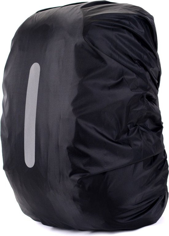 YONO Regenhoes Rugzak Waterdicht - Reflecterende Backpack Hoes Vliegtuig - 41 tot 59 Liter - Zwart - L