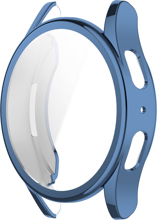 YONO Hoesje geschikt voor Samsung Galaxy Watch 7 - 44mm - Screenprotector - TPU - Blauw
