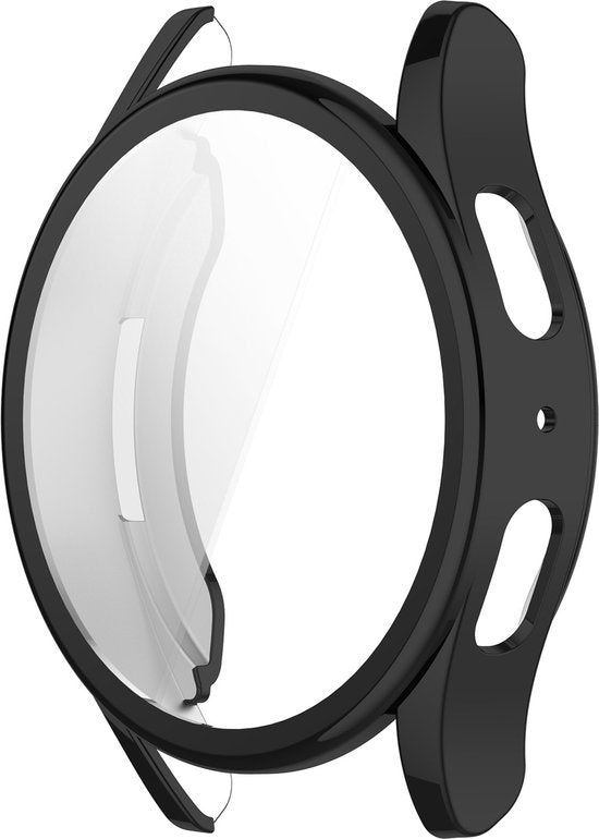 YONO Hoesje geschikt voor Samsung Galaxy Watch 7 - 44mm - Screenprotector - TPU - Zwart