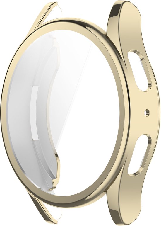 YONO Hoesje geschikt voor Samsung Galaxy Watch 7 - 40mm - Screenprotector - TPU - Champagne