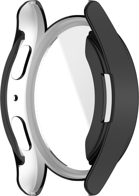 YONO Hoesje geschikt voor Samsung Galaxy Watch 7 - 44mm - Screenprotector - TPU - Zwart