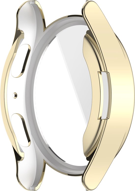 YONO Hoesje geschikt voor Samsung Galaxy Watch 7 - 40mm - Screenprotector - TPU - Champagne