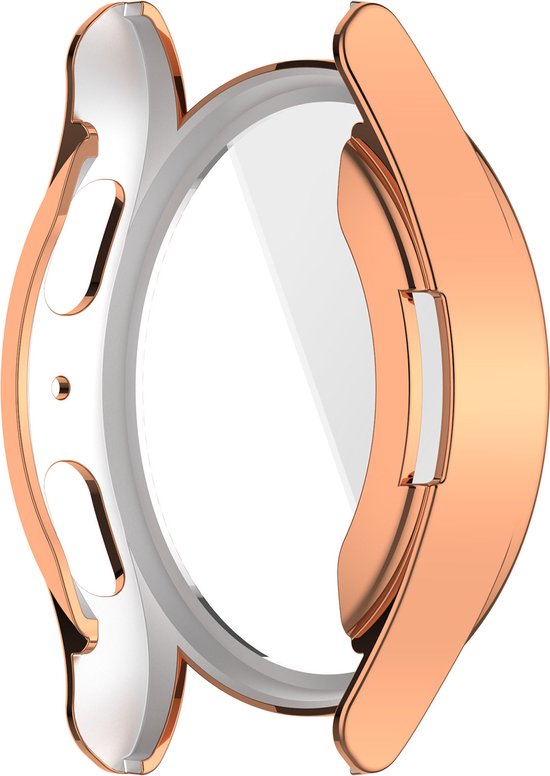 YONO Hoesje geschikt voor Samsung Galaxy Watch 7 - 44mm - Screenprotector - TPU - Rose Gold