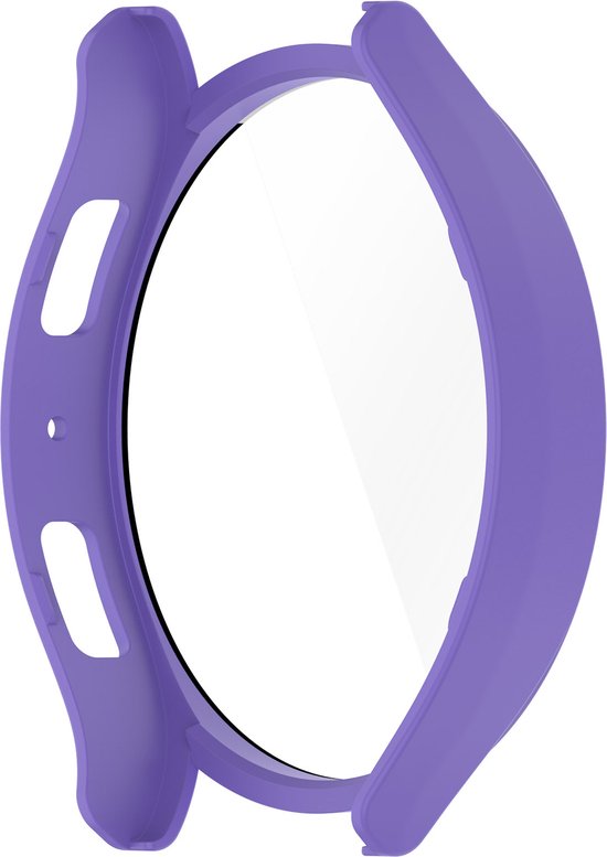 YONO Bumper geschikt voor Samsung Galaxy Watch 6 - 44mm - Screen Protector Hoesje - Full Cover Case - Lichtpaars