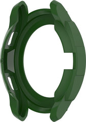 YONO Armor Bumper geschikt voor Samsung Galaxy Watch 4 42mm - Siliconen Case Hoesje met Ringbeschermer - Donkergroen