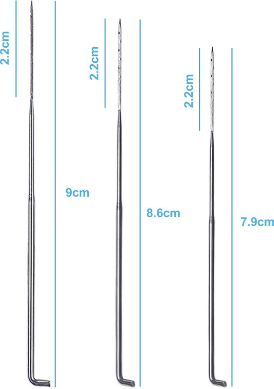 YONO Naaldvilten Starterset - Vilt Naalden - Needle Felting Pakket voor Viltwol - 18 Delig
