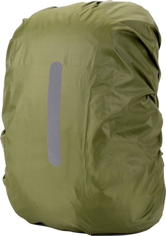 YONO Regenhoes Rugzak Waterdicht - Backpack Hoes - Reflecterend - 71 tot 80 Liter - Groen - XXL