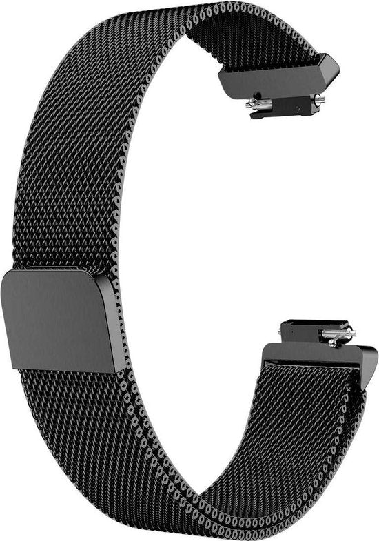 YONO Bandje geschikt voor Fitbit Inspire/HR/2 - Milanees - Zwart – Large