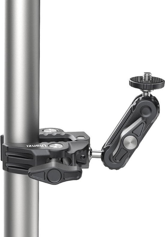 Ulanzi R094 Super Clamp statiefklem - Buisklem met balhoofd en Magic Arm - Tot 6 centimeter dik - 3/8 inch schroefgat