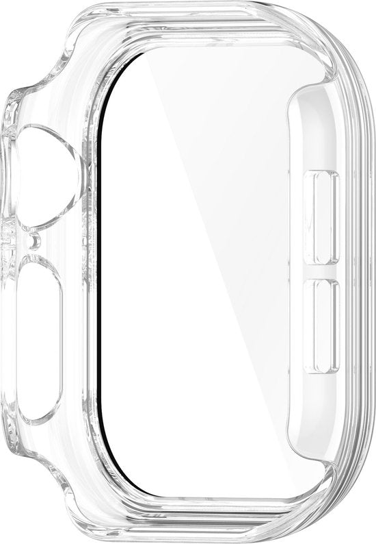YONO Hoesje geschikt voor Apple Watch 10 - 46mm - Screenprotector Case - Glas - Transparant