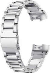 YONO Bandje geschikt voor Fitbit Charge 4 – Charge 3 – Schakel RVS – Zilver