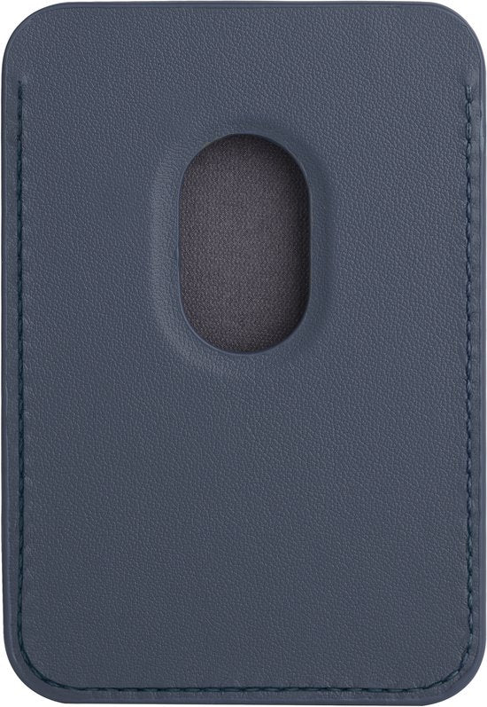 YONO Kaarthouder Leer geschikt voor Apple iPhone 14 / 13 / 12 - Magnetische Pasjeshouder Mag-safe - Leren Wallet - Donkerblauw