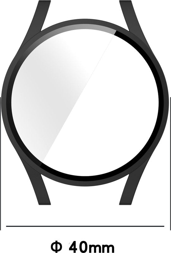 YONO Bumper geschikt voor Galaxy Watch 5 (40 mm) - Hoesje - Full Cover Case - Zwart