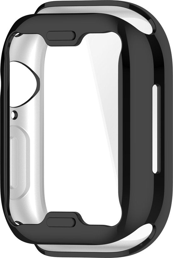 YONO Hoesje geschikt voor Apple Watch 10 - 42mm - Screenprotector Case - TPU - Zwart
