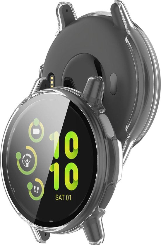 YONO Hoesje geschikt voor Garmin Vivoactive 5 - Screenprotector Case - Glas - Transparant