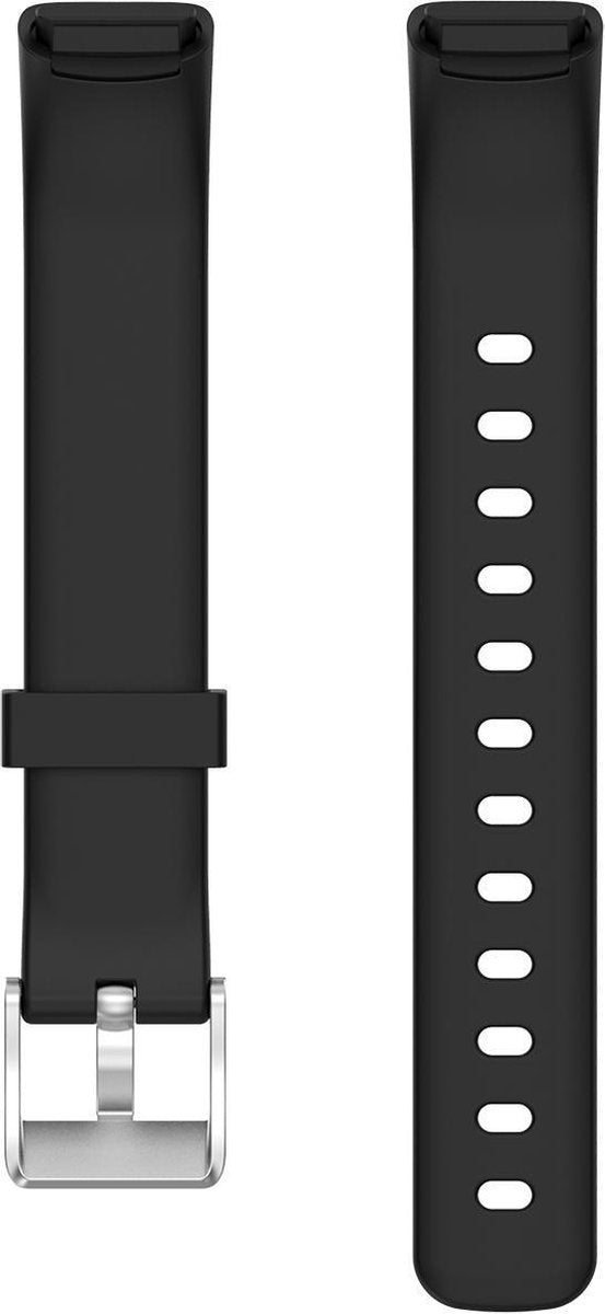 YONO Siliconen Bandje geschikt voor Fitbit Luxe - Zwart - Small