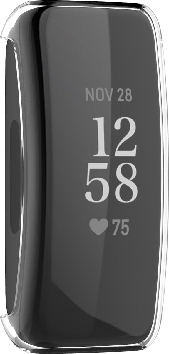 YONO Bumper geschikt voor Fitbit Inspire 3 – Siliconen Case – Screenprotector Hoesje – Transparant