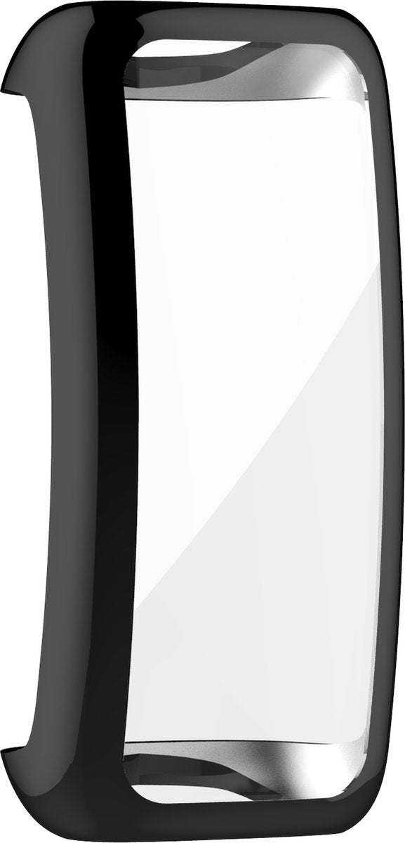 YONO Bumper geschikt voor Fitbit Inspire 3 – Siliconen Case – Screenprotector Hoesje – Zwart