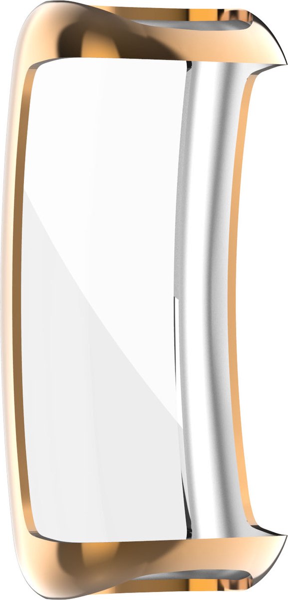 YONO Bumper geschikt voor Fitbit Inspire 3 – Siliconen Case – Screenprotector Hoesje – Rose Gold