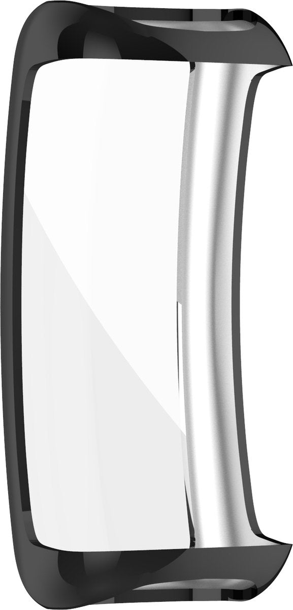 YONO Bumper geschikt voor Fitbit Inspire 3 – Siliconen Case – Screenprotector Hoesje – Zwart