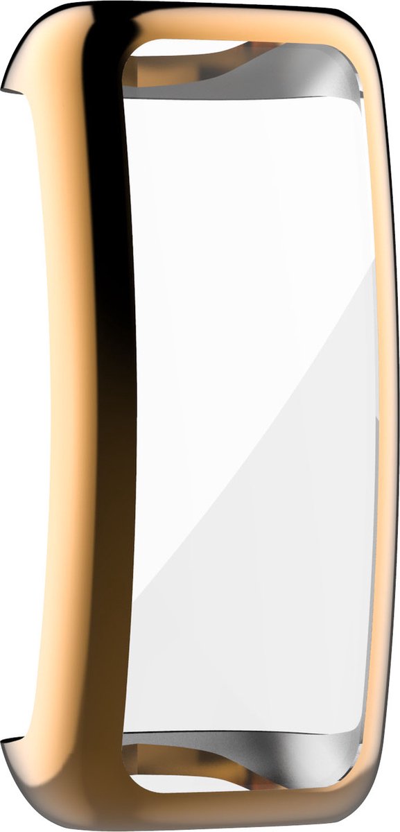 YONO Bumper geschikt voor Fitbit Inspire 3 – Siliconen Case – Screenprotector Hoesje – Rose Gold