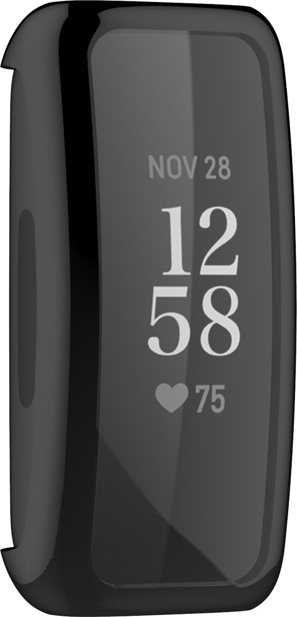 YONO Bumper geschikt voor Fitbit Inspire 3 – Siliconen Case – Screenprotector Hoesje – Zwart