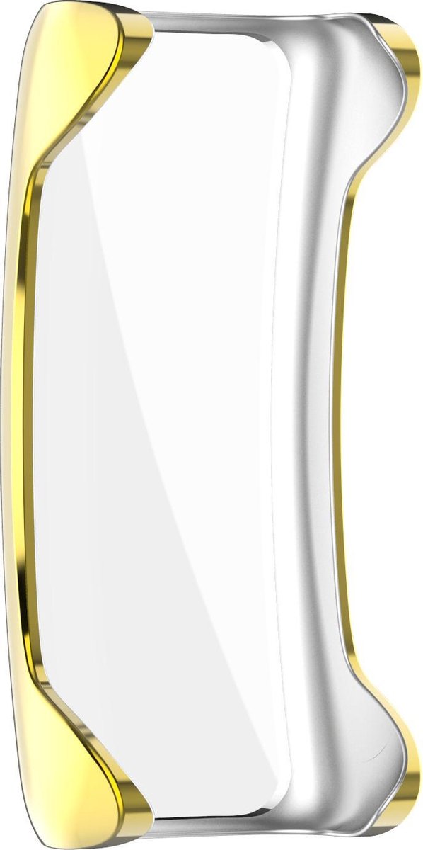 Bumper geschikt voor Fitbit Inspire 2 – Siliconen Case – Screenprotector Hoesje – Goud