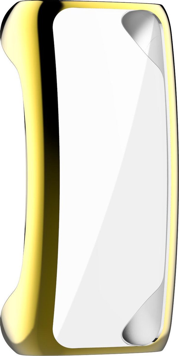 Bumper geschikt voor Fitbit Inspire 2 – Siliconen Case – Screenprotector Hoesje – Goud