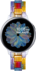YONO Resin Schakel Bandje 20mm - Horlogebandje geschikt voor Samsung Galaxy Watch 7/6/5 / Pro / 4 / 3 / Active 2 - Garmin Approach / Forerunner / Venu 2 Plus / SQ / Vivomove - Polar Ignite / Unite – Huawei - Multicolour