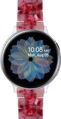YONO Resin Schakel Bandje 20mm - Horlogebandje geschikt voor Samsung Galaxy Watch 7/6/5 / Pro / 4 / 3 / Active 2 - Polar Ignite / Unite – Huawei - Rose