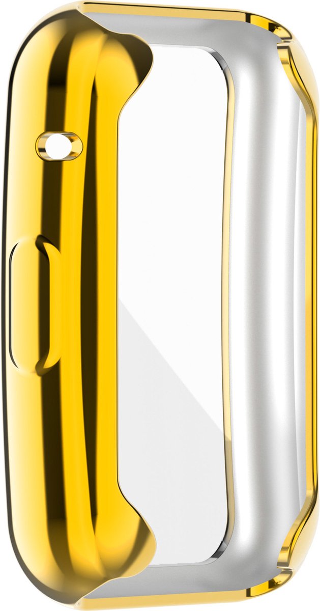 YONO Bumper geschikt voor Oppo Watch Free - Full Cover Soft Case - Screen Protector Hoesje - Goud