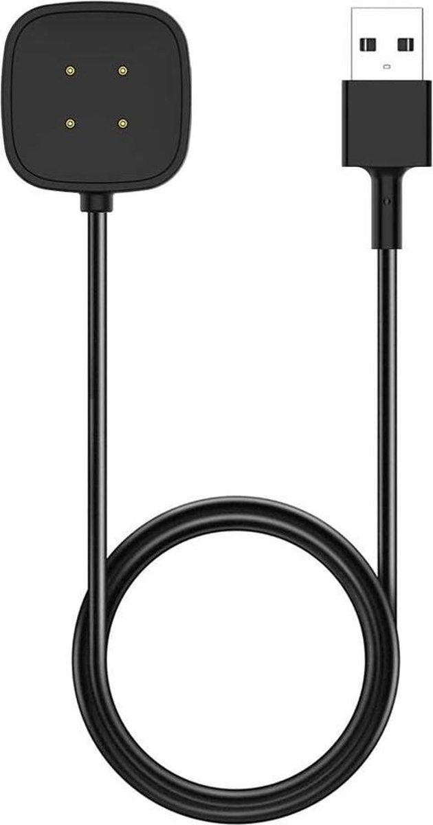 YONO Oplaadkabel geschikt voor Fitbit Versa 3 / 4 / Sense - USB Oplader - Zwart