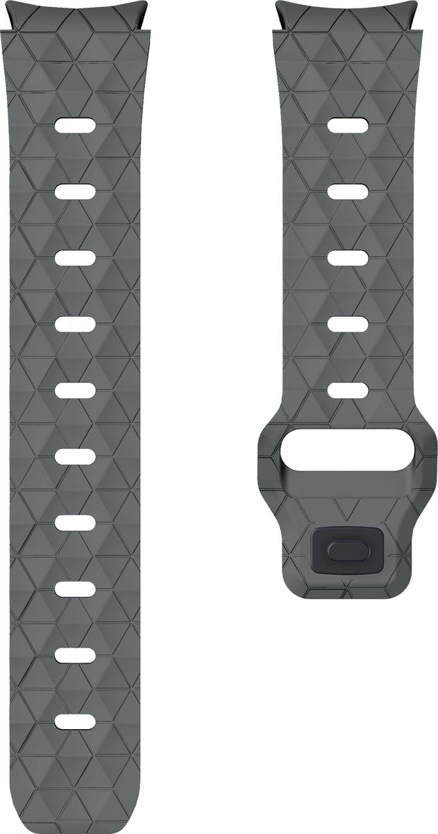 YONO Hexagon Bandje 20mm - Horlogebandje geschikt voor Samsung Galaxy Watch 7/6/5/4 (40/43/44/47mm Classic & Pro) - Donkergrijs