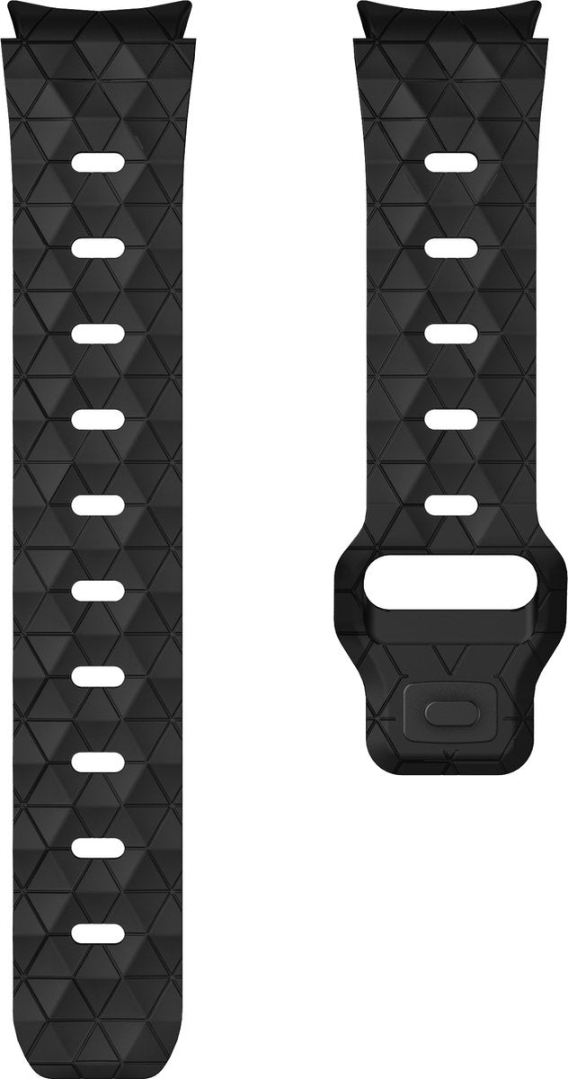 YONO Hexagon Bandje 20mm - Horlogebandje geschikt voor Samsung Galaxy Watch 7/6/5/4 (40/43/44/47mm Classic & Pro) - Zwart