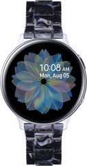 YONO Resin Schakel Bandje 20mm - Horlogebandje geschikt voor Samsung Galaxy Watch 7/6/5 / Pro / 4 / 3 / Active 2 - Polar Ignite / Unite – Huawei - Zwart