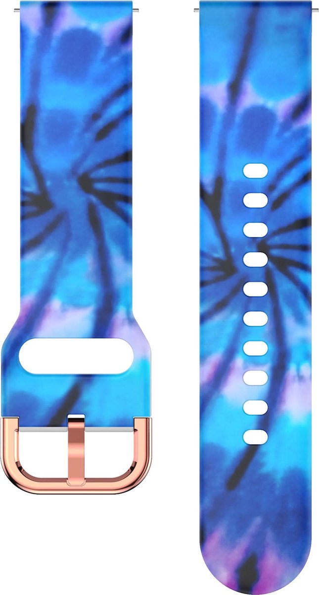 YONO Siliconen Special Bandje 20mm - Horlogebandje geschikt voor Samsung Galaxy Watch 7 / 6 / 5 / Pro / 4 / 3 / Active 2 - Polar Ignite / Unite – Huawei - Space