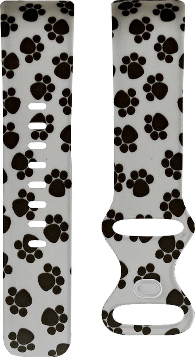YONO Special Siliconen Bandje geschikt voor Fitbit Charge 5 / 6 - Pootjes - Small