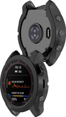 YONO Bumper geschikt voor Garmin Fenix 7S - Siliconen Hoesje - Bescherming Case - Zwart