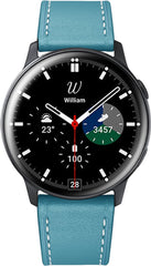 YONO Leer Bandje 22mm - Horlogebandje geschikt voor Samsung Galaxy Watch 46mm / 3 (45mm) / Gear s3 - Polar Vantage M2 / Grit X - Huawei Watch GT 3 (pro) / 2 - Amazfit GTR - Blauw