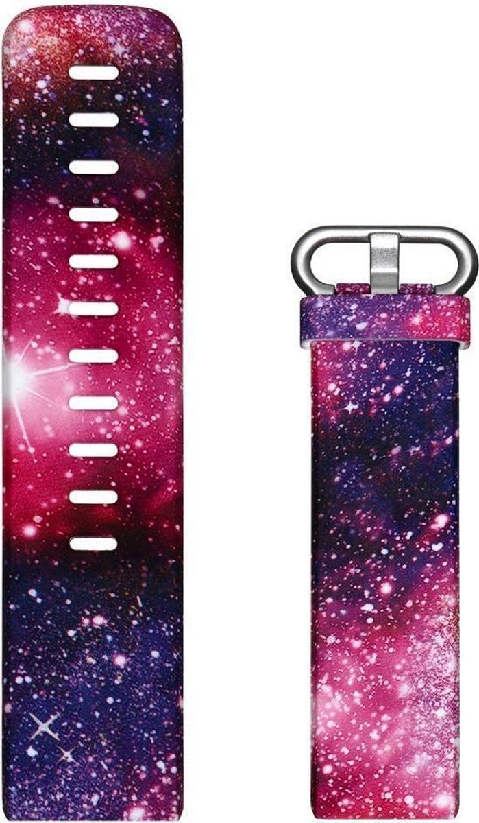 YONO Bandje geschikt voor Fitbit Charge 4/3 – Siliconen –Space – Large