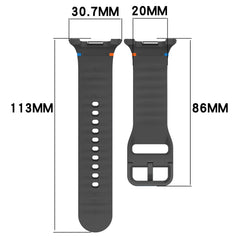 YONO Siliconen Samsung Galaxy Watch 8 Bandje - Donkergrijs - S/M