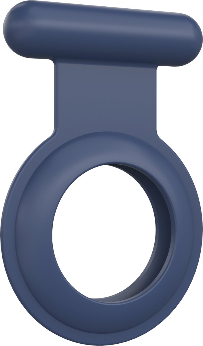 YONO Pin Case geschikt voor Apple AirTag - Hoesje Kind voor Binnenkant Kleding - GPS Tracker Kinderen - Speld Hanger - Siliconen Houder - Donkerblauw