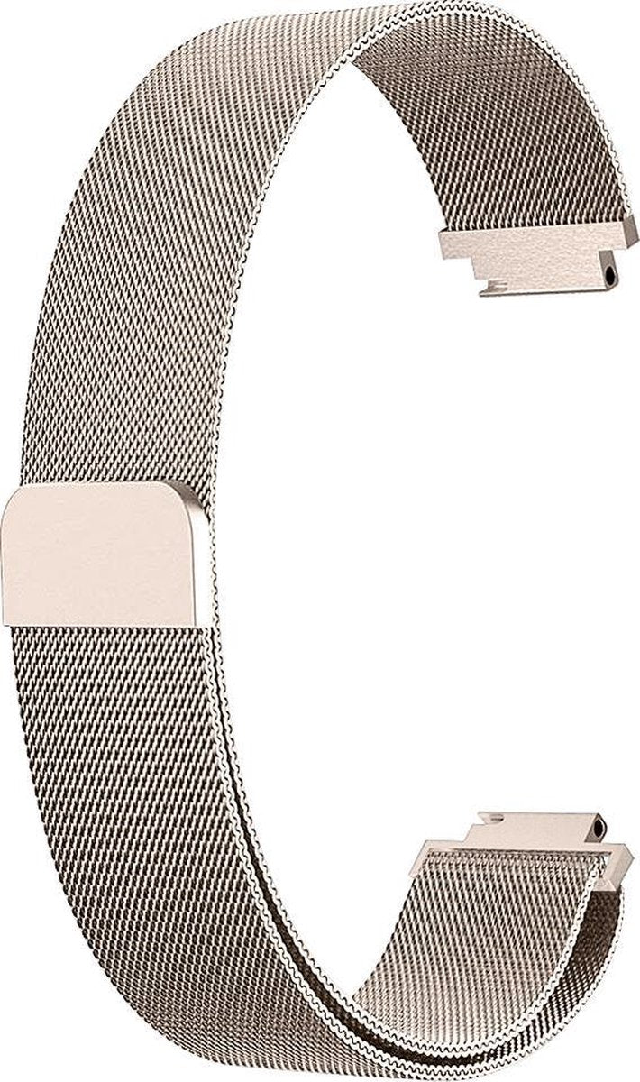 YONO Bandje geschikt voor Fitbit Inspire - HR - 2 - Milanees - Champagne – Large